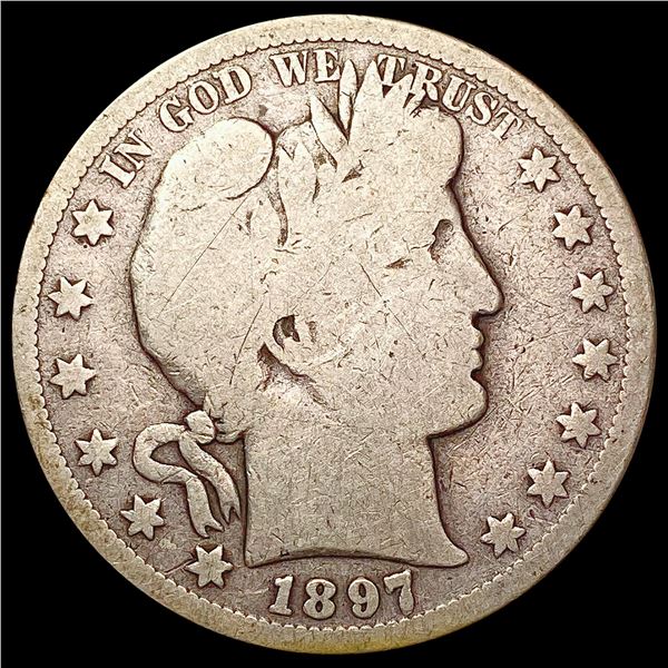 1897-S Barber Half Dollar NICELY CIRCULATED