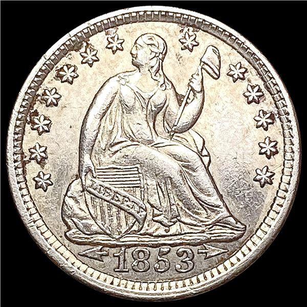 1853 Seated Liberty Half Dime CLOSELY UNCIRCULATED