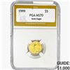 Image 1 : 1999 1/10oz $5 AGE PGA MS70