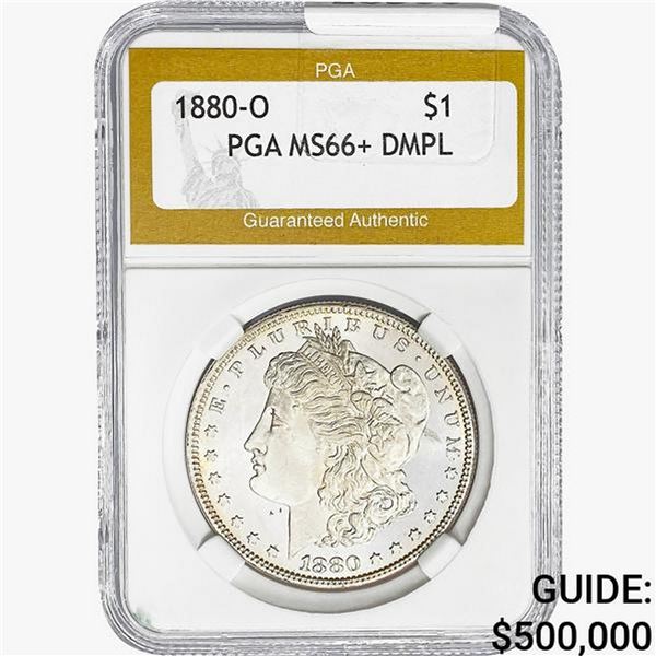 1880-O Morgan Silver Dollar PGA MS66+ DMPL