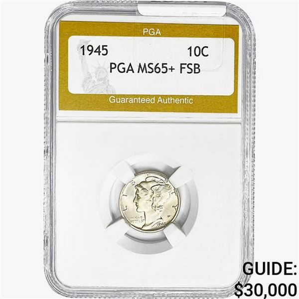 1945 Mercury Silver Dime PGA MS65+ FB
