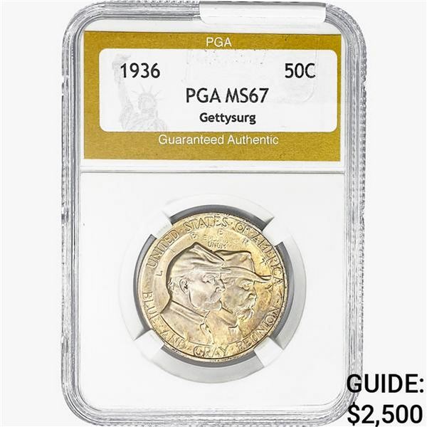 1936 Gettysburg Half Dollar PGA MS67