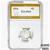 1916 Barber Dime PGA MS64