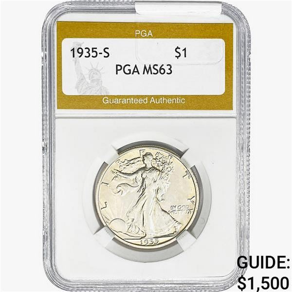 1935-S Walking Liberty Half Dollar PGA MS63