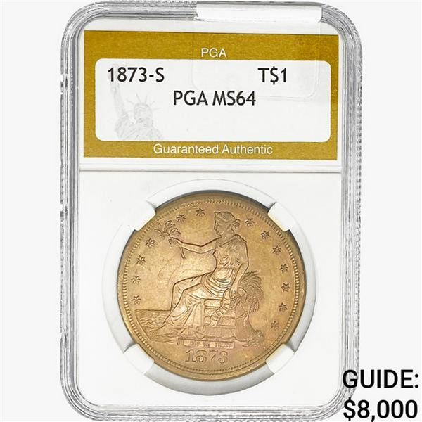 1873-S Trade Dollar PGA MS64