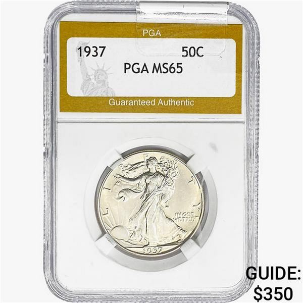 1937 Walking Liberty Half Dollar PGA MS65