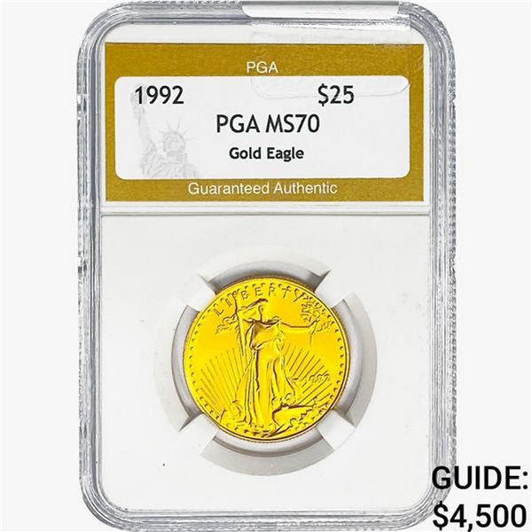 1992 1/2oz Gold $25 Eagle PGA MS70
