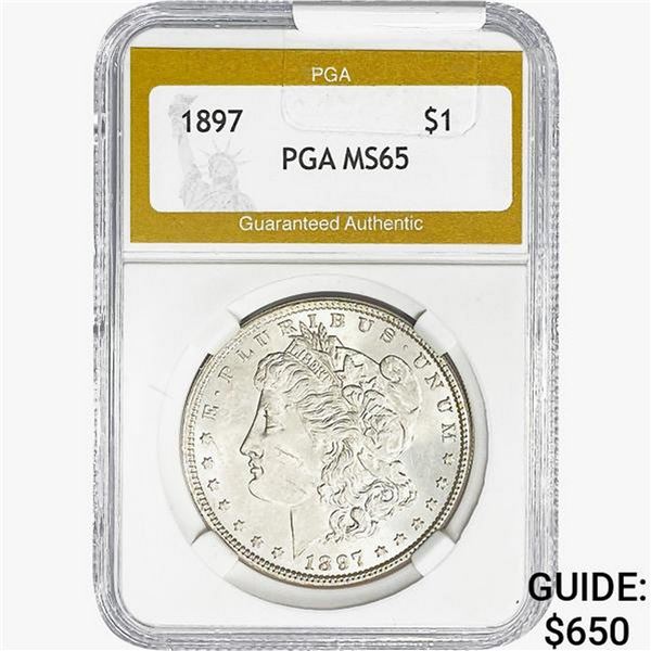 1897 Morgan Silver Dollar PGA MS65