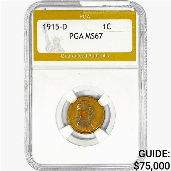 1915-D Wheat Cent PGA MS 67