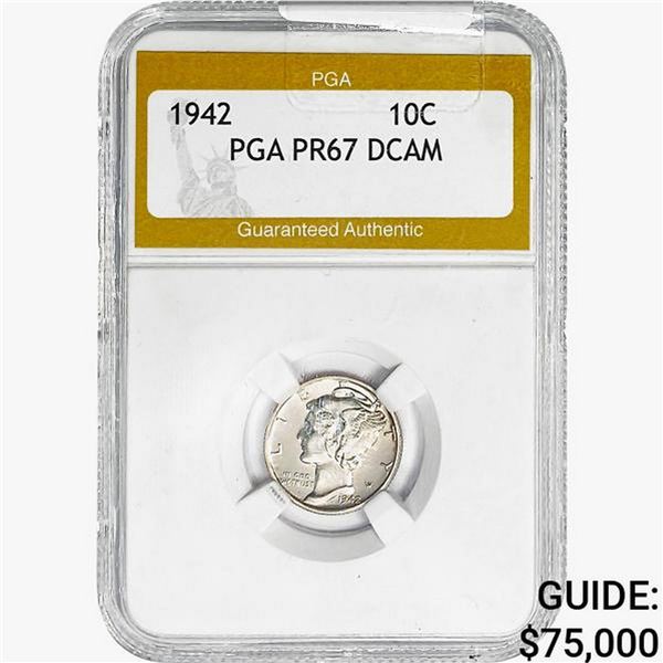 1942 Mercury Silver Dime PGA PR67 DCAM