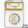 Image 1 : 1846 Seated Liberty Half Dollar PGA MS63 PL, Tall Date