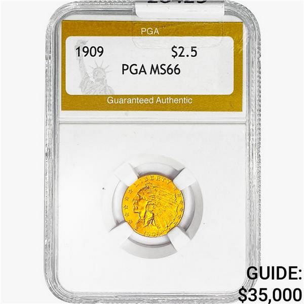 1909 $2.50 Gold Quarter Eagle PGA MS66