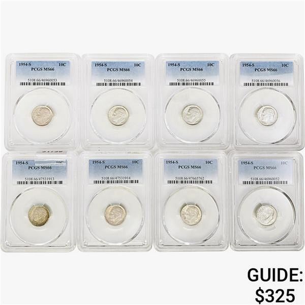 [8]1954-S Roosevelt Dime PCGS MS66