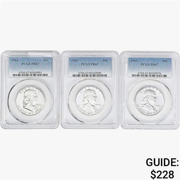 [3] 1963 Kennedy Half Dollar PCGS PR67