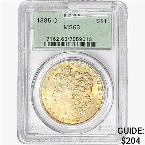 1885-O Morgan Silver Dollar PCGS MS63