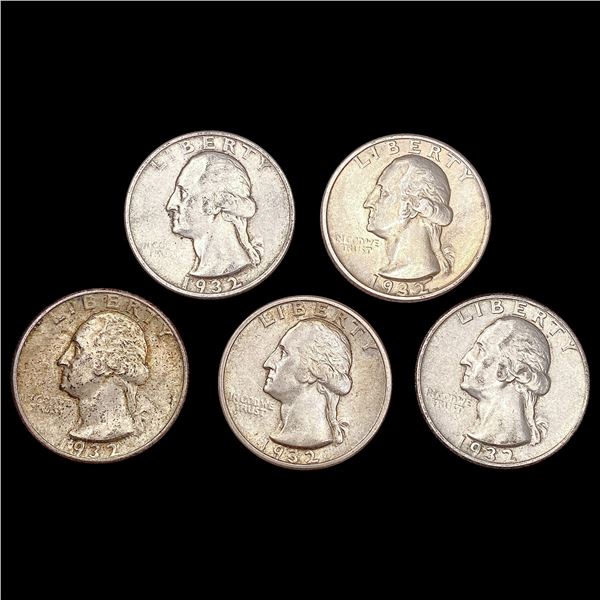 1932 Washington Quarter Lot (5) HIGH GRADE