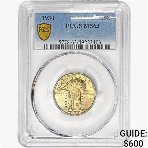 1930 Standing Liberty Quarter PCGS MS63