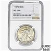 Image 1 : 1947-D Walking Liberty Half Dollar NGC MS66+