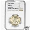 Image 1 : 1942-D Walking Liberty Half Dollar NGC MS66+
