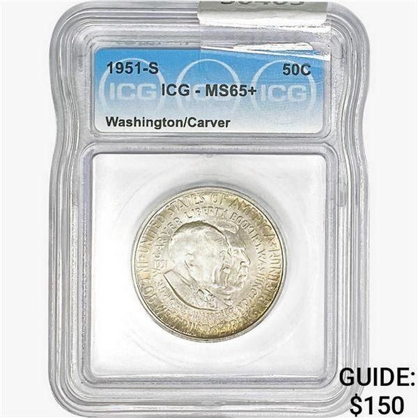 1951-S Washington Carver Half Dollar ICG MS65+