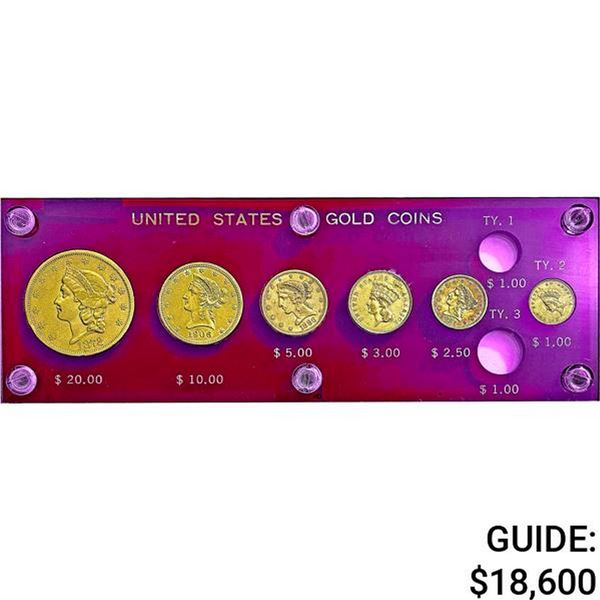 1851-1906 US Gold Type Set [6 Coins]