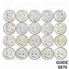 1962-D BU Roll of Franklin Half Dollars [20 Coins]