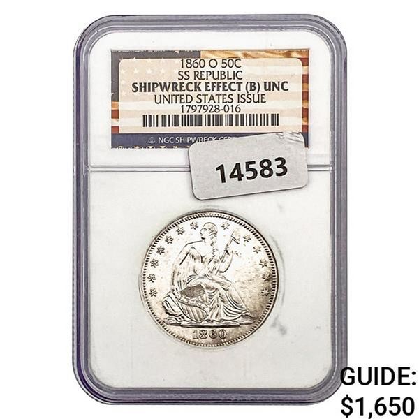 1860-O SS Republic Seated Half Dollar NGC