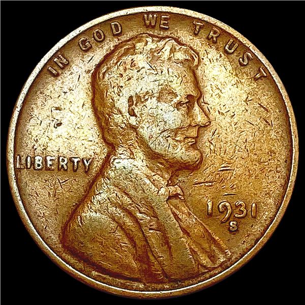 1931-S Wheat Cent LIGHTLY CIRCULATED