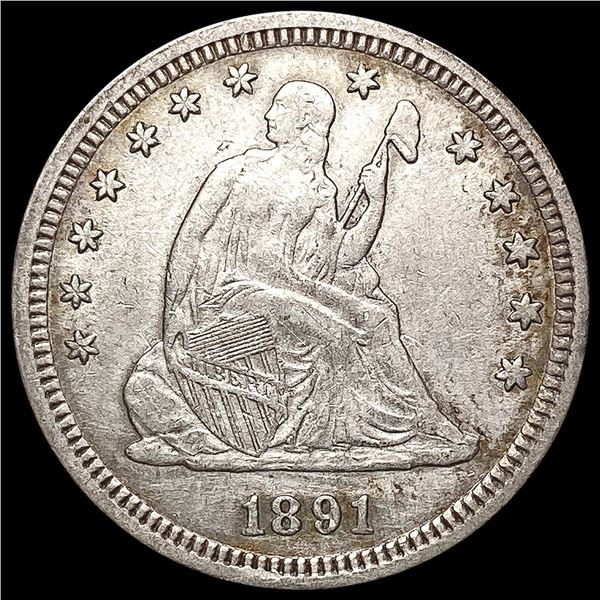 1891 Seated Liberty Quarter CLOSELY UNCIRCULATED