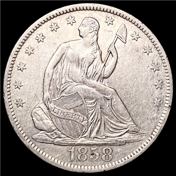 1858-O Seated Liberty Half Dollar CLOSELY UNCIRCULATED