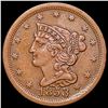 1853 Braided Hair Half Cent CLOSELY UNCIRCULATED