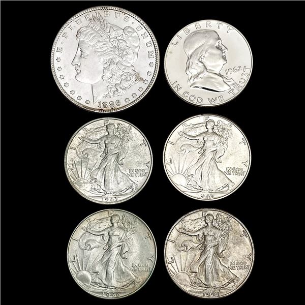 1886-1962 Morgan Walker Franklin Lot UNCIRCULATED