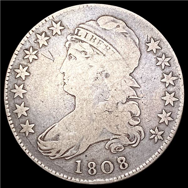 1808/7 Capped Bust Half Dollar NICELY CIRCULATED