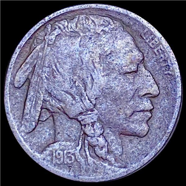 1913-D T2 Buffalo Nickel LIGHTLY CIRCULATED