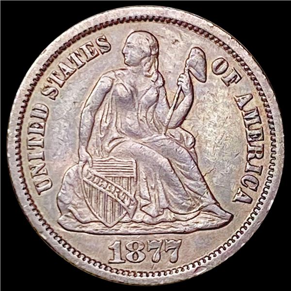 1877-CC Seated Liberty Dime LIGHTLY CIRCULATED