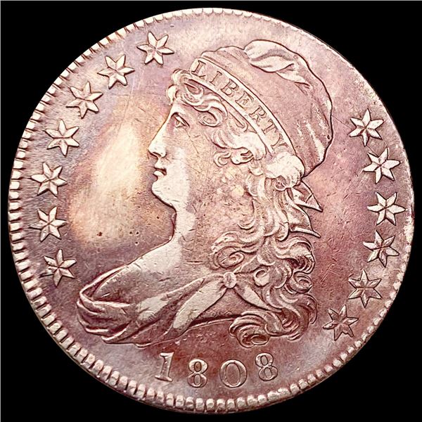 1808 Capped Bust Half Dollar CLOSELY UNCIRCULATED