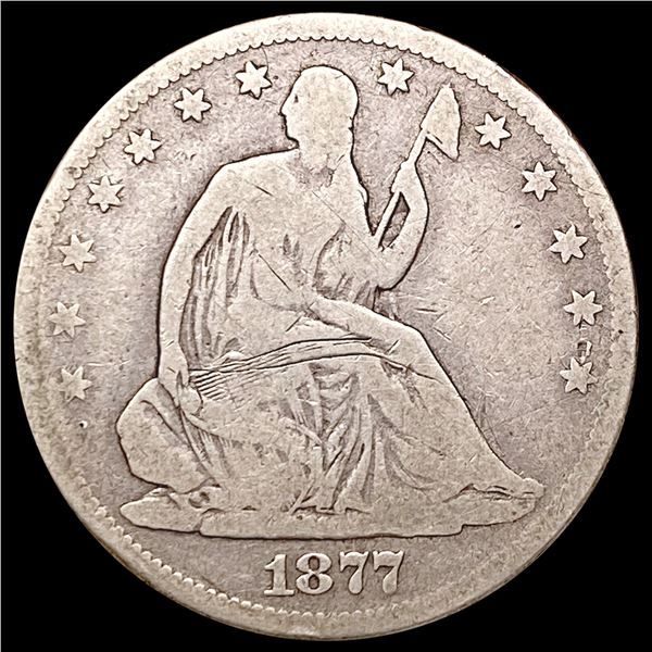 1877-CC Seated Liberty Half Dollar NICELY CIRCULATED