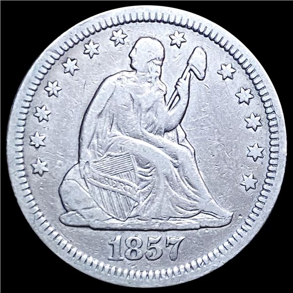 1857 Seated Liberty Quarter LIGHTLY CIRCULATED