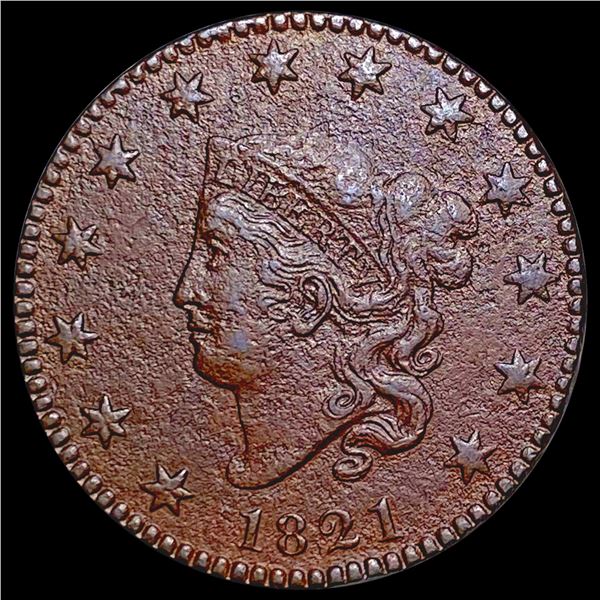 1821 Coronet Head Large Cent NEARLY UNCIRCULATED