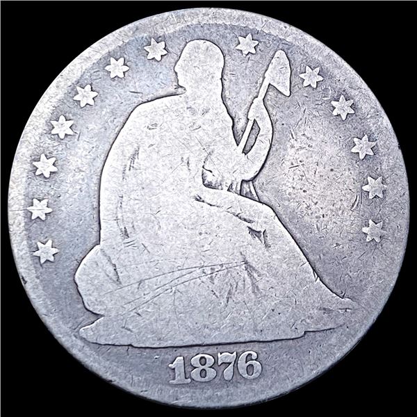 1876-CC Seated Liberty Half Dollar NICELY CIRCULATED