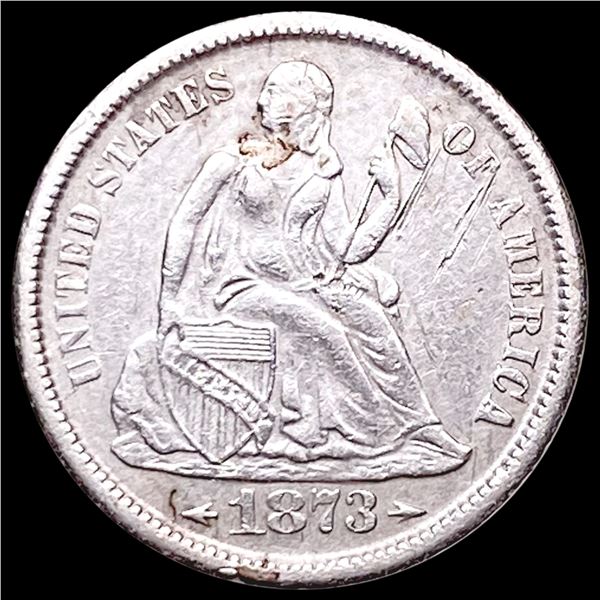 1873-S Arr. Seated Liberty Dime CLOSELY UNCIRCULATED
