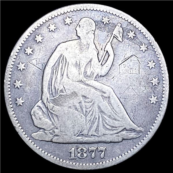 1877-S Seated Liberty Half Dollar LIGHTLY CIRCULATED