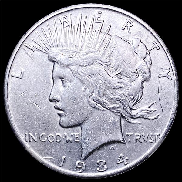 1934-S Silver Peace Dollar CLOSELY UNCIRCULATED