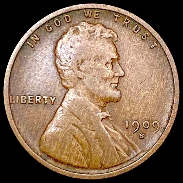 1909-S Wheat Cent NEARLY UNCIRCULATED
