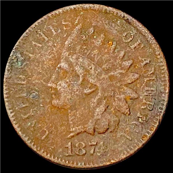1874 Indian Head Cent NICELY CIRCULATED