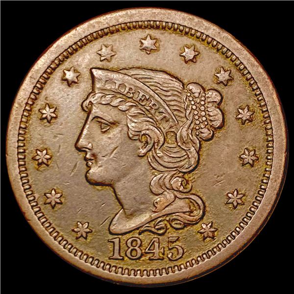 1845 Braided Hair Large Cent CLOSELY UNCIRCULATED