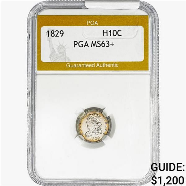 1829 Capped Bust Half Dime PGA MS63+