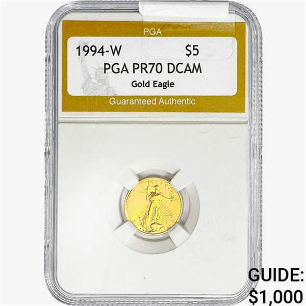1994-W 1/10oz Gold $5 Eagle PGA PR70 DCAM