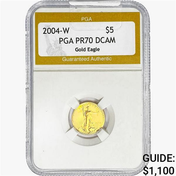 2004-W 1/10oz Gold $5 Eagle PGA PR70 DCAM