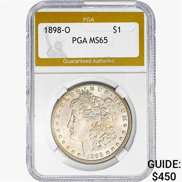 1898-O Morgan Silver Dollar PGA MS65